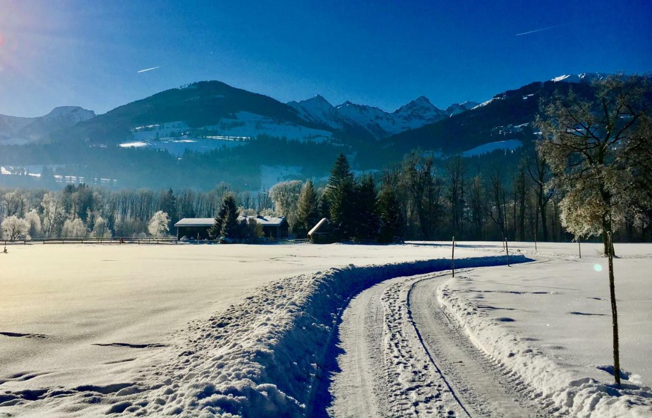 Traumhafte Wohnung Auf Pferde Ranch Aich  Exteriör bild